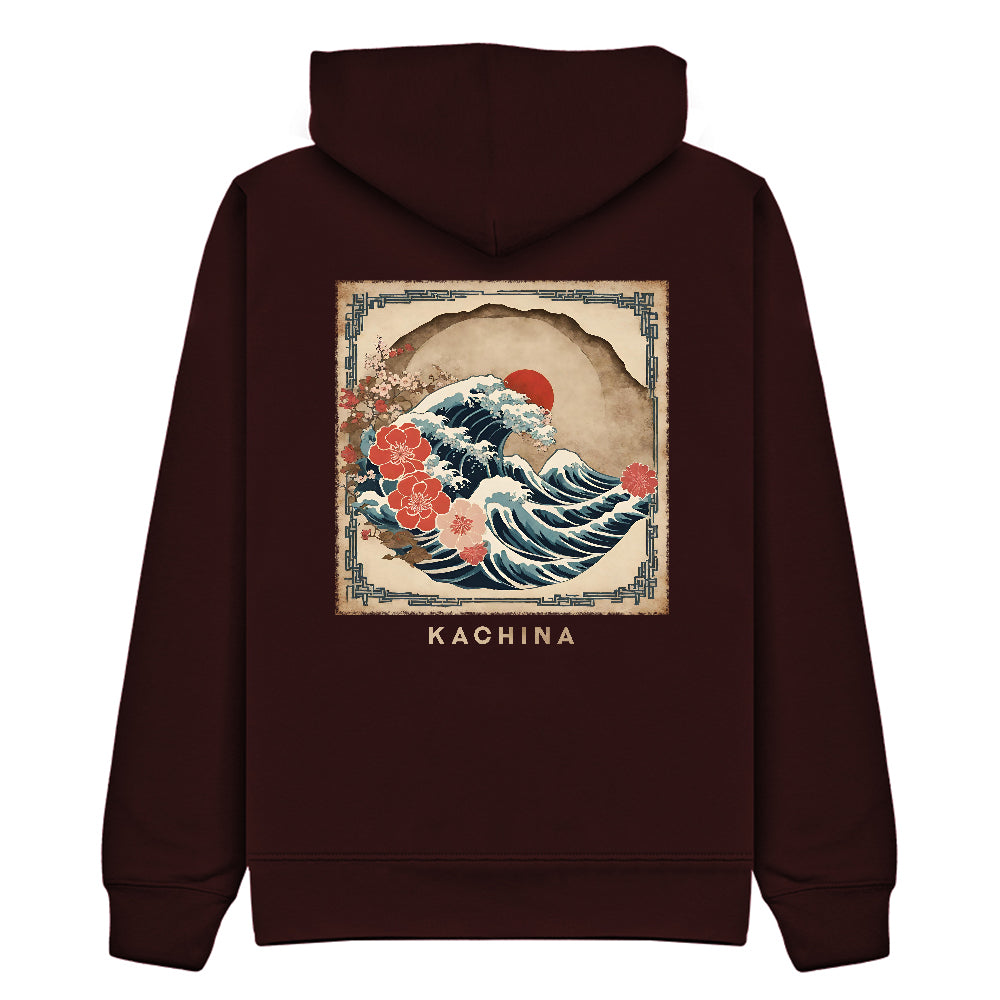 The Greater Wave Hoodie - Burgundy