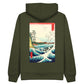 Hiroshige - The Sea at Satta Hoodie - Khaki