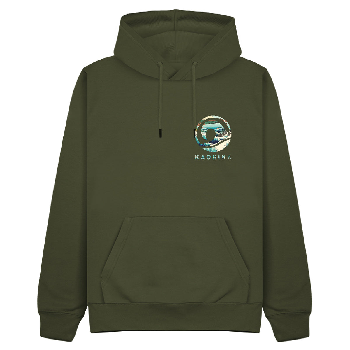 Hiroshige - The Sea at Satta Hoodie - Khaki