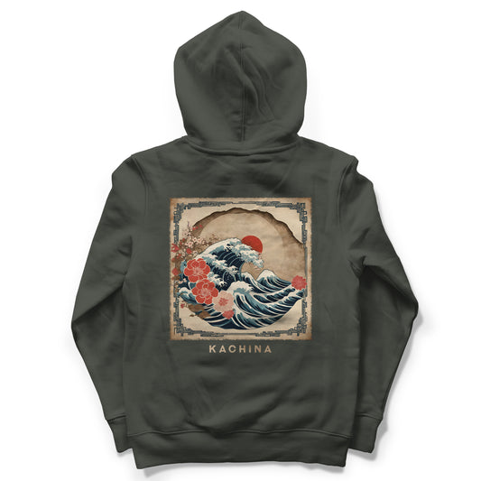 The Greater Wave Hoodie - Khaki